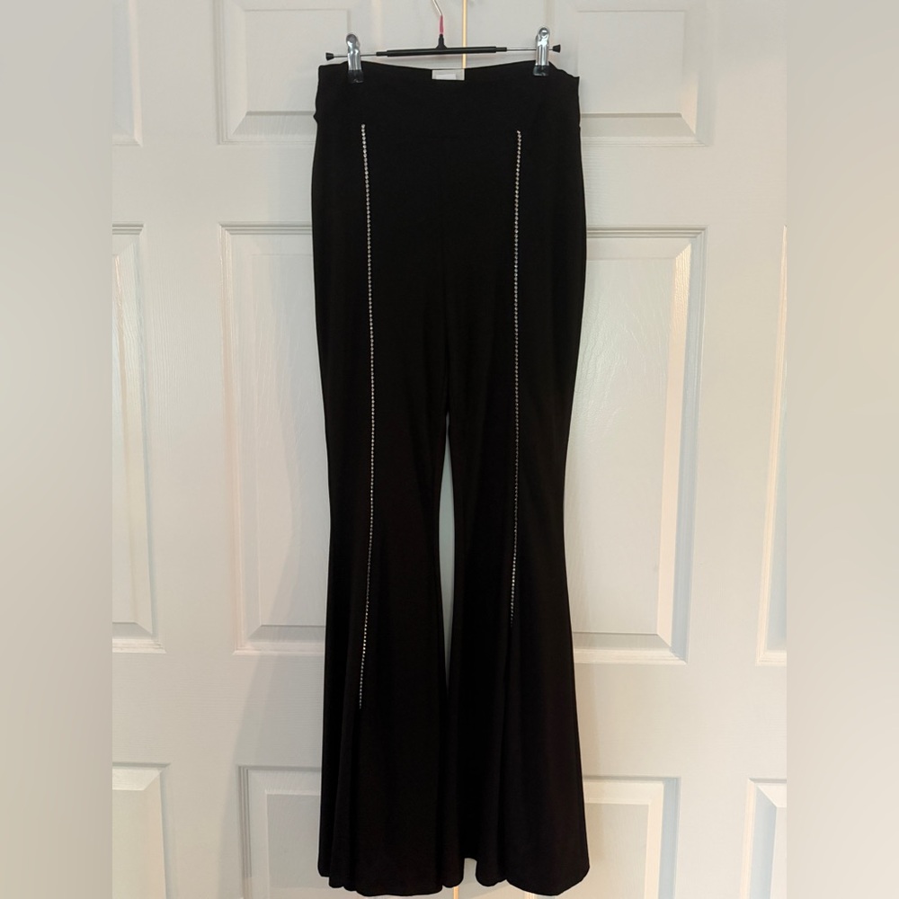 Vocal high wast long rhinestone wide leg pants size XL